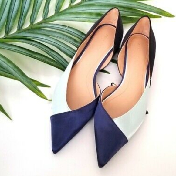 ZARA Colorblock Satin Flats - Picture 2 of 10